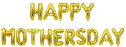 15 Stks/set Gelukkig Moeders Dag Party Familie Decoratie 16 Inch Goud Brief Ballonnen Folie Bal Feestartikelen