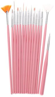 15 stks/set Nail Art Decorations UV Gel Polish Borstel Set Kits Nagels Schilderen Pen Borstels Manicure Tips Gereedschap Gratis 01