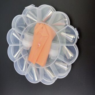 15 Stks/set Van Siliconen Spuitzak Decorating Nozzle Set Herbruikbare Spuitzak 12 Nozzle Groepen Cake Decorating Tool Oranje