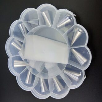 15 Stks/set Van Siliconen Spuitzak Decorating Nozzle Set Herbruikbare Spuitzak 12 Nozzle Groepen Cake Decorating Tool wit
