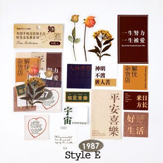 15 Stks/zak Vintage Retro Stijl Tijd Collection Papieren Kaart Scrapbooking/Card Making/Journaling Project Diy Hangtag Met Gat kaarten