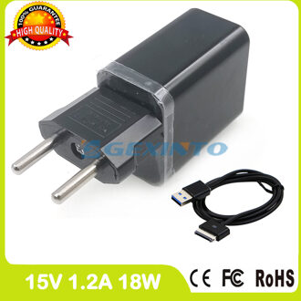 15 V 1.2A Tablet pc lader Voor Asus Eee Pad Transformer TF201XD TF300TG TF300TL Muur Adapter ADP-18AW EU plug met 150CM USB kabel
