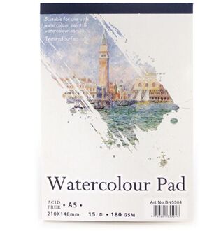 15 Vellen A3/A4/A5 Aquarel Papier Schets Boek Notepad Voor Schilderij Tekening Art
