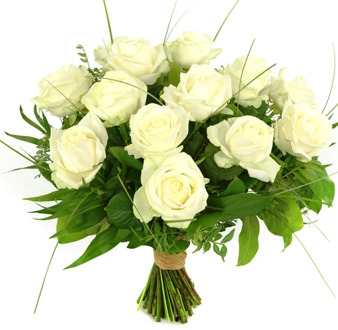 15 Witte rozen