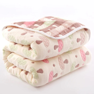 150*120cm 100% Cotton Quilts Baby Blanket for Newborn Cartoon Pattern Bed Sheet Children's Quilt 6 Layers Baby Quilt Blankets