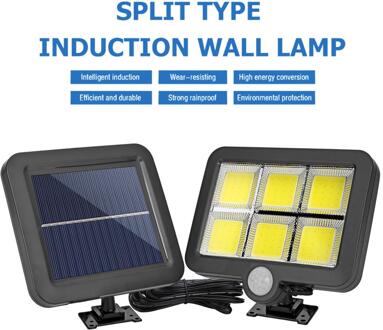 150/160 Led Cob Oplaadbare Solar Light Buiten Pir Motion Sensor Lamp Waterdicht Zonne-straat Wandlamp Tuin Decoratie 120 LED