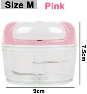 150/200Ml Mini Handleiding Knoflookpers Chopper Machine Chili Groente Cutter Crusher Stevig Duurzaam Gember Stamper Keuken Tool roze(150mL)