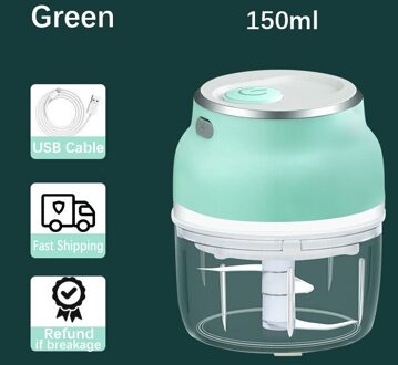 150/230Ml Mini Voedsel Chopper Processor Usb Opladen Rvs Chili Vlees Blender Quick Lading Mixer Kichen Side gerecht Gereedschap Food Chopper 150ml