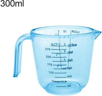 150/300/600Ml Handvat Water Melk Ei Schaal Maatbeker Mok Meting Tool Blue300ml