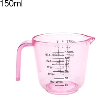 150/300/600Ml Handvat Water Melk Ei Schaal Maatbeker Mok Meting Tool Pink150ml
