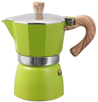 150/300Ml Praktische Aluminium Koffiezetapparaat Mokka Pot Espresso Percolator Pot Aluminium Espresso Percolator groen 150ml