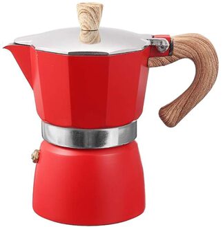 150/300Ml Praktische Aluminium Koffiezetapparaat Mokka Pot Espresso Percolator Pot Aluminium Espresso Percolator rood 150ml