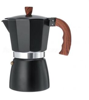 150/300Ml Praktische Aluminium Koffiezetapparaat Mokka Pot Espresso Percolator Pot Aluminium Espresso Percolator zwart 300ml