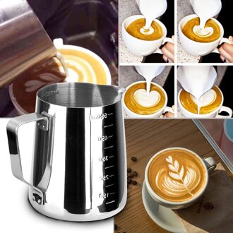 150/350/600Ml Rvs Koffie Latte Melk Opschuimen Art Jug Pitcher Mok Cup Koffie Stencils 150ml