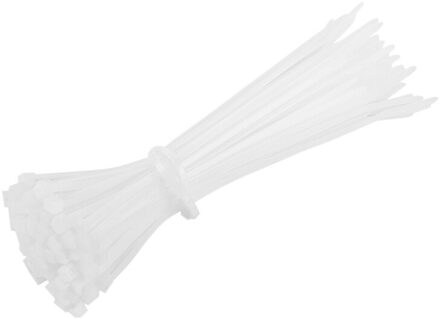 150 Mm zelfborgende Nylon Bevestiging Ring Kabelbinders 100 stuks Plastic Zip Tie Wire Binding Wrap bandjes UL Gecertificeerd wit