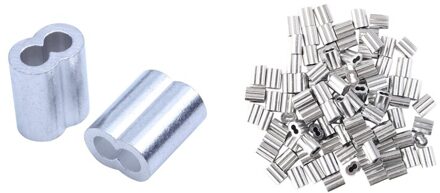 150 Pcs Aluminium Krimpen Loop Mouw Voor Diameter Draad Touw En Kabel 4Mm & 3Mm