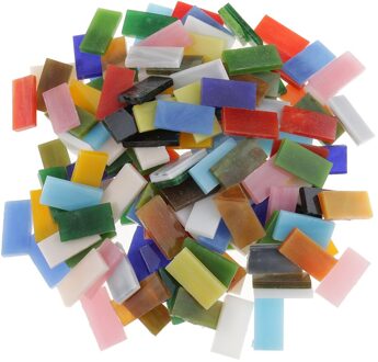 150 Stukken Rechthoek Diverse Kleuren Stukjes Glas Mozaïek Tegels Tessera Voor Arts Diy Craft 10x20mm