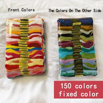 150 Stuks Vaste Kleur Fysieke Werkelijkheid Schieten Met Kleur Nummer Borduurwerk Diy Lijn Tak Draden Dmc Floss Streng Kruissteek 150stk Fixed kleur