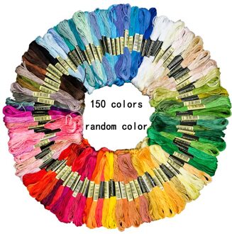 150 Stuks Vaste Kleur Fysieke Werkelijkheid Schieten Met Kleur Nummer Borduurwerk Diy Lijn Tak Draden Dmc Floss Streng Kruissteek 150stk willekeurig kleur