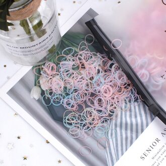 1500 Stks/pak Kleurrijke Kleine Wegwerp Haarbanden Chouchou Meisjes Elastische Rubberen Band Paardenstaart Houder Mode Haar Accessoires Jelly