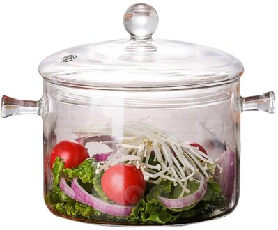 1500Ml Borosilicaatglas Steelpan Creatieve Kachel Pot Soeppan Mini Steelpan Kom Soep Kokend Pot Kookplaat Koken Gereedschap ki