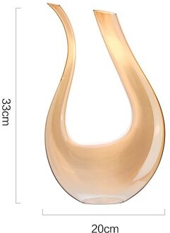 1500Ml Thuis Wijn Decanter Europese Stijl Glas Heupfles Wineware Loodvrije Crystal Quick Decanter Bar Restaurant Utens Goud