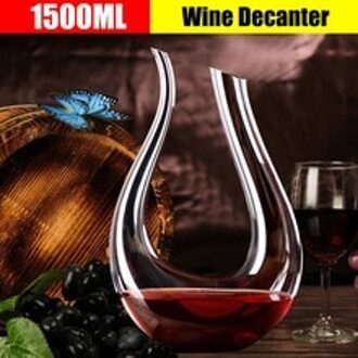 1500Ml Wijn Decanter Luxe Kristal Rode Wijn Brandy Champagne Glazen Decanter Fles Jug Schenker Beluchter Voor Familie Bar