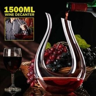 1500Ml Wijn Decanter Luxe Kristal Rode Wijn Brandy Champagne Glazen Decanter Fles Jug Schenker Beluchter Voor Familie Bar
