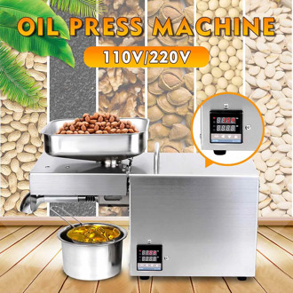 1500W Automatic Oil Press Machine Stainless steel LED Digital Temperature Control Peanutss Sesame Nut Oil extractor EU/US Plug