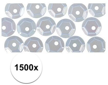 1500x Pailletten kristal 6 mm