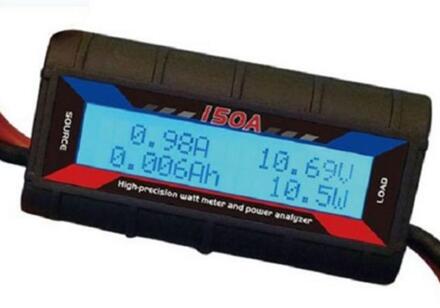 150A Amp Hoge Precisie Watt Meter En Power Analyzer Met Speciale Zware Wi Draad Wind Generator Solar Dc Online (zwart)