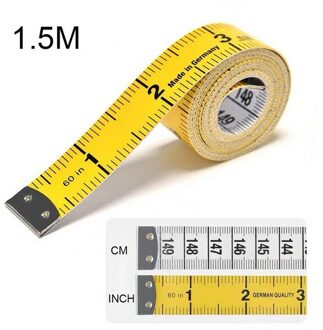 150Cm/60 "Body Meten Ruler Sewing Tailor Meetlint Mini Zachte Platte Heerser Centimeter Meter Naaien Meten tape geel en wit