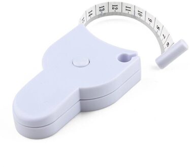 150Cm/60 Inch Draagbare Intrekbare Body Meten Heerser Lichaamsvet Gewichtsverlies Fitness Meetlint Naaien Kleermaker tool wit