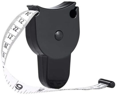 150Cm/60 Inch Draagbare Intrekbare Body Meten Heerser Lichaamsvet Gewichtsverlies Fitness Meetlint Naaien Kleermaker tool zwart