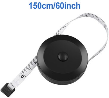 150Cm/60 "Tape Maatregelen Draagbare Intrekbare Heerser Kinderen Hoogte Heerser Centimeter Inch Roll Intrekbare Tape Heerser Voor naaien wit
