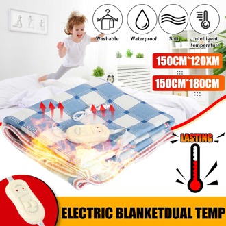 150cmx18 0/120Cm Elektrische Deken Verwarming Tapijt Matras Heater Temperatuur Verstelbare 1-3 Mensen Lichaam Warmer 220V (Stijl Willekeurige)