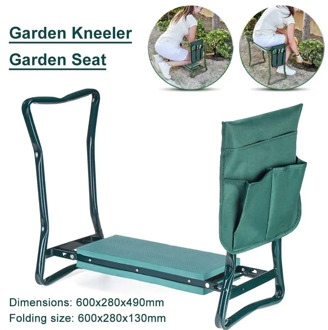150kg Load Garden Kneeler With Handles Folding Stainless Steel Garden Stool With EVA Kneeling Pad Gardening Gifts Supply