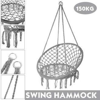 150KG Round Hammock Chair Outdoor Indoor Dormitory Bedroom Yard For Child Adult Swinging Hanging Single Safety Chair Hammock