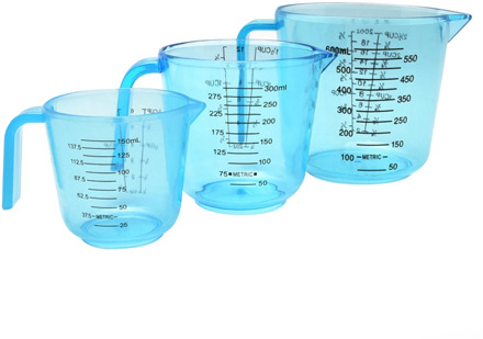 150ml/300ml/600ml Transparent plastic measuring cup Clear Jugs with handle Kitchen Baking tools