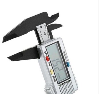 150Mm 6 Inch Lcd Digitale Elektronische Carbon Fiber Schuifmaat Gauge Micrometer Meten Tool zilver