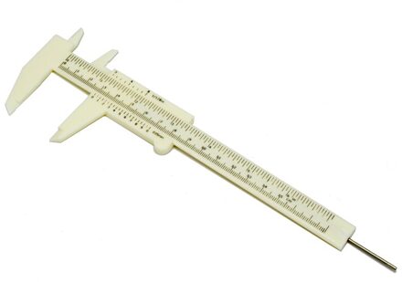 150Mm/6 "Koolstofvezel Digitale Schuifmaat 100Mm/4Inch Plastic Schuifmaat Gauge Elektronische Plastic remklauw Slider Heerser Gauge plastic wit