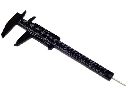 150Mm/6 "Koolstofvezel Digitale Schuifmaat 100Mm/4Inch Plastic Schuifmaat Gauge Elektronische Plastic remklauw Slider Heerser Gauge plastic zwart