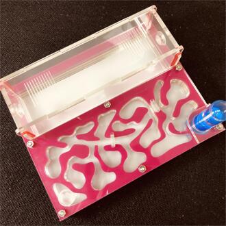 150Mm X 110Mm Reageerbuis Vocht Grote Ruimte Mier Nest ,Ant Farm Acryl, insect Mieren Villa Huis Mieren Ecologische Workshop roze