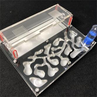 150Mm X 110Mm Reageerbuis Vocht Grote Ruimte Mier Nest ,Ant Farm Acryl, insect Mieren Villa Huis Mieren Ecologische Workshop zwart