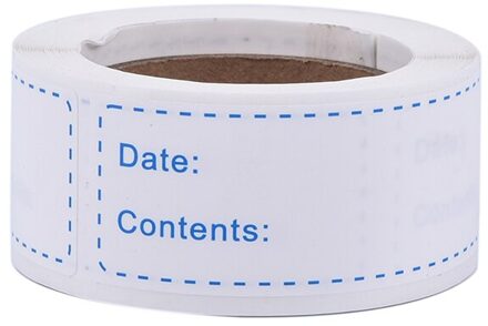 150Pcs/Roll Verwijderbare Tags Makkelijk Schoon Datum Diy Voedsel Opslag Thuis Keuken Lijm Koelkast Geen Residu Vriezer Label stickers Blauw