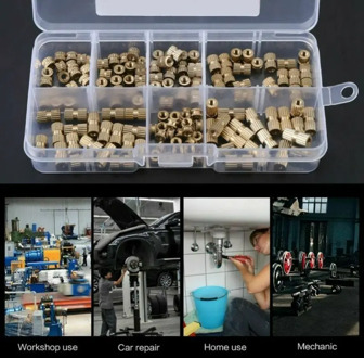 150pcs/Set M3 Brass Threaded Heat Insert Plastic 3D Printing Metal Nut Supplies Durable And Practical To Use