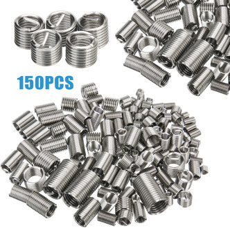 150pcs Stainless Steel Helicoil Thread Repair Insert Kit M3 M4 M5 M6 M8 Rivet Nut Kit Crew Sleeve Set