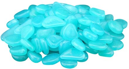 150Pcs Tuin Decor Lichtgevende Stenen Glow In Dark Decoratieve Steentjes Outdoor Aquarium Decoratie Pebble Rotsen Aquarium Mix Kleur