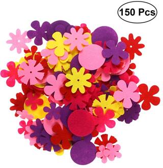 150Pcs Vilt Bloemen Stof Bloem Versieringen Voor Diy Ambachten Naaien Handwerk (Willekeurige Stijl)