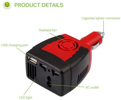150W Auto Omvormer Dc 12V Naar Ac 220V Portable Auto Power Inverter Charger Converter Sigarettenaansteker Auto micro Inverter Met Usb AC110V USB 0.5A